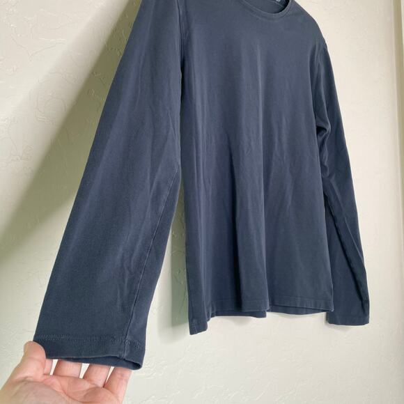 Patrick Assaraf Stream Pima Cotton Stretch Long Sleeve T-Shirt Small - Picture 2 of 10